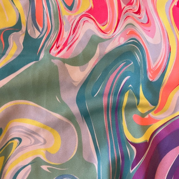 GK Kids Swirl Gymnastics Bodysuit - Pink, Yellow, Purple - Picture 4 of 5